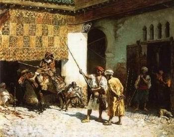 unknow artist Arab or Arabic people and life. Orientalism oil paintings  281